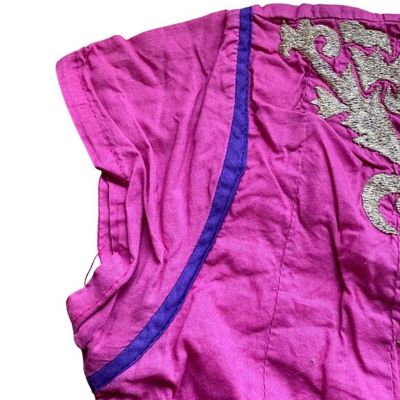 Anarkali salwar kameez Cotton Indian Pakistani Pink Green Dress Size M Wedding - Picture 13 of 13